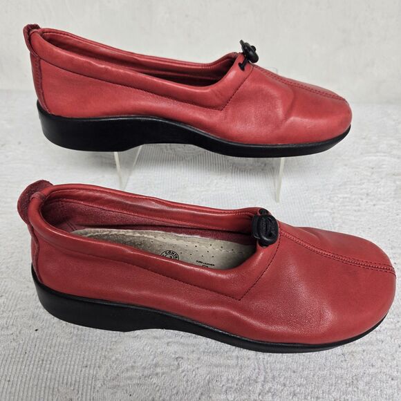 Arcopedico Red Leather Mary Janes 37 Sustainable Arch Support Comfort Cottage - Picture 5 of 8